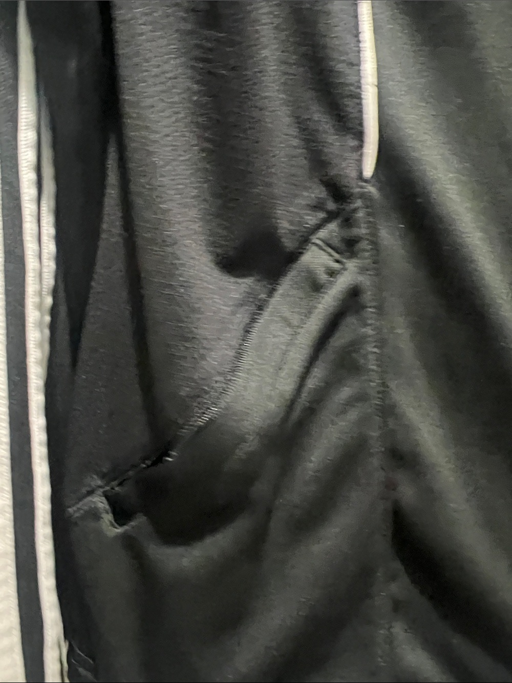 adidas Black Performance Track Jacket with White Trim - Picture 4 of 8